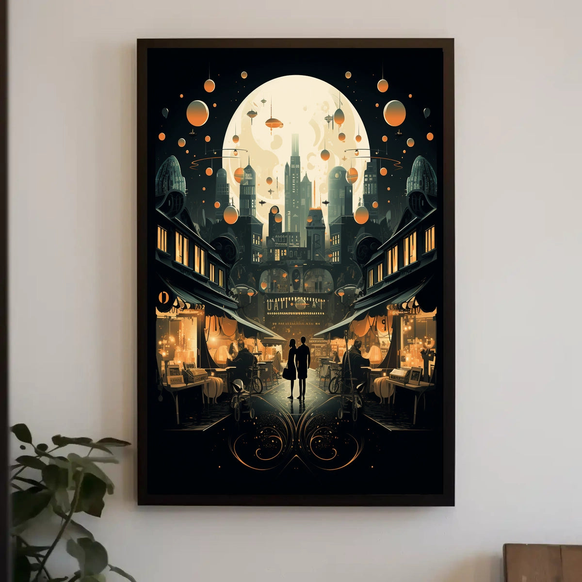 Moonlit Metropolis Poster
