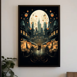 Moonlit Metropolis Poster