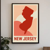 New Jersey Silhouette Poster