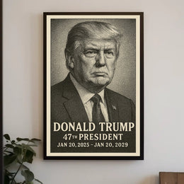 Donald Trump Pop Art 47th President Patriotic Poster