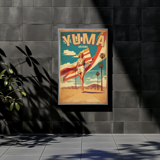 Yuma Arizona Desert Pinup Vintage Travel Poster