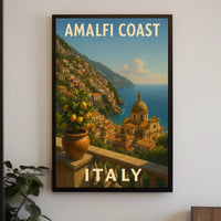 Amalfi Coast Italy Poster Wall Art Print Museum Quality