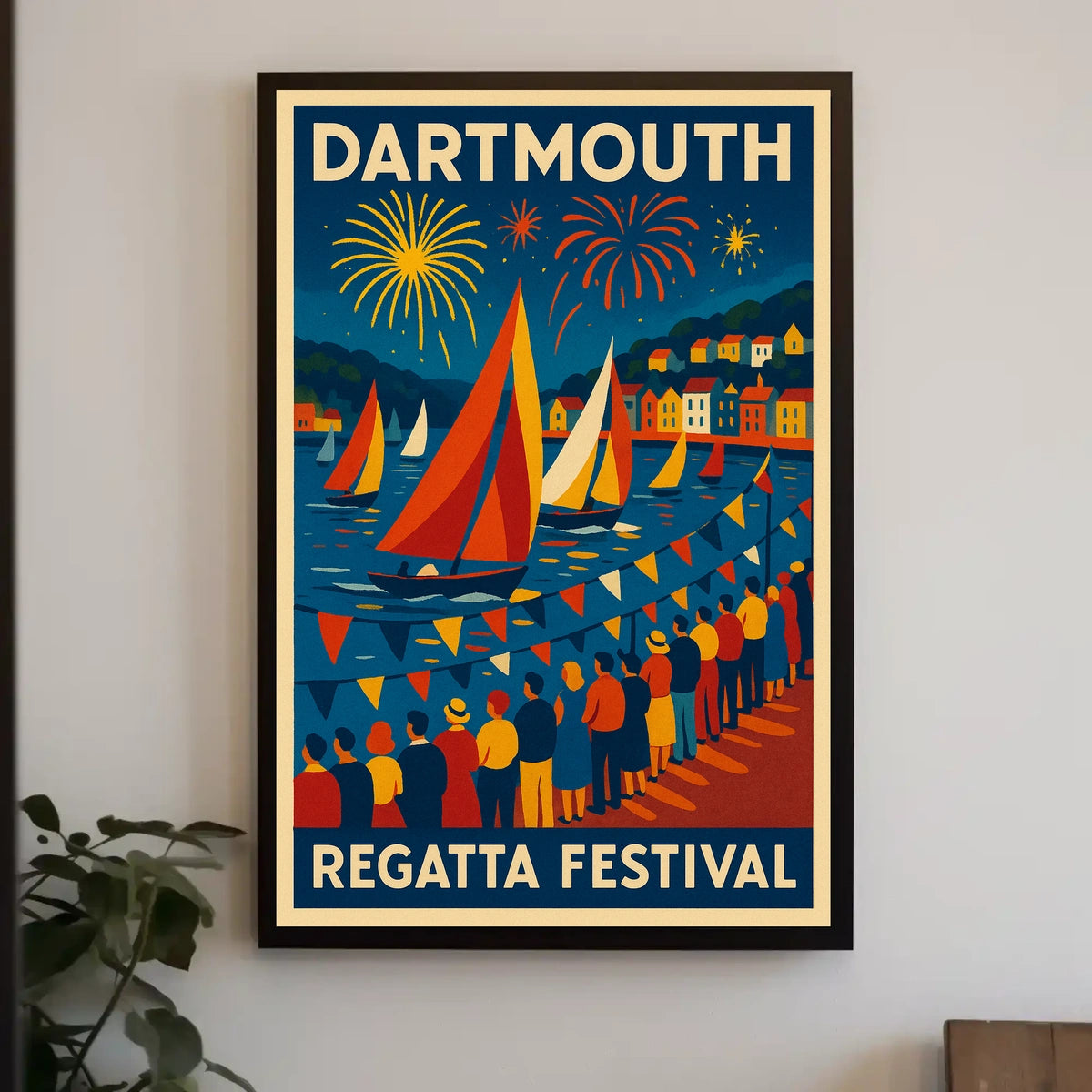 Dartmouth Regatta Festival Fireworks & Sails Travel Poster