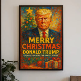 Donald Trump Christmas Theme Political Poster