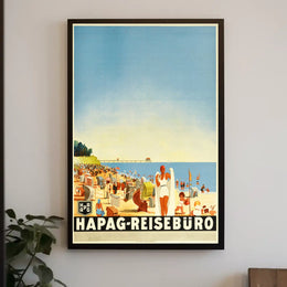 Hapag-Reisebüro Beach Scene Poster
