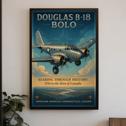 Douglas B18 Bolo Vintage Aircraft Poster Print