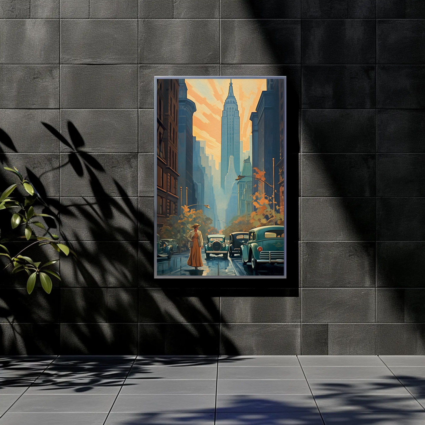 New York Empire Vintage Travel Poster