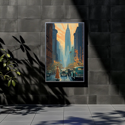 New York Empire Vintage Travel Poster