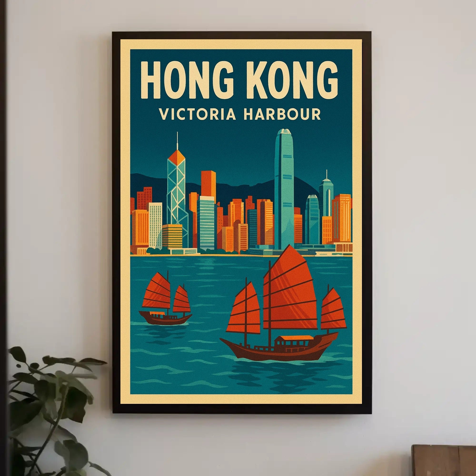 Victoria Harbour Scenic Travel Poster
