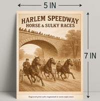 Harlem Speedway Horse Racing Poster PosterGoat