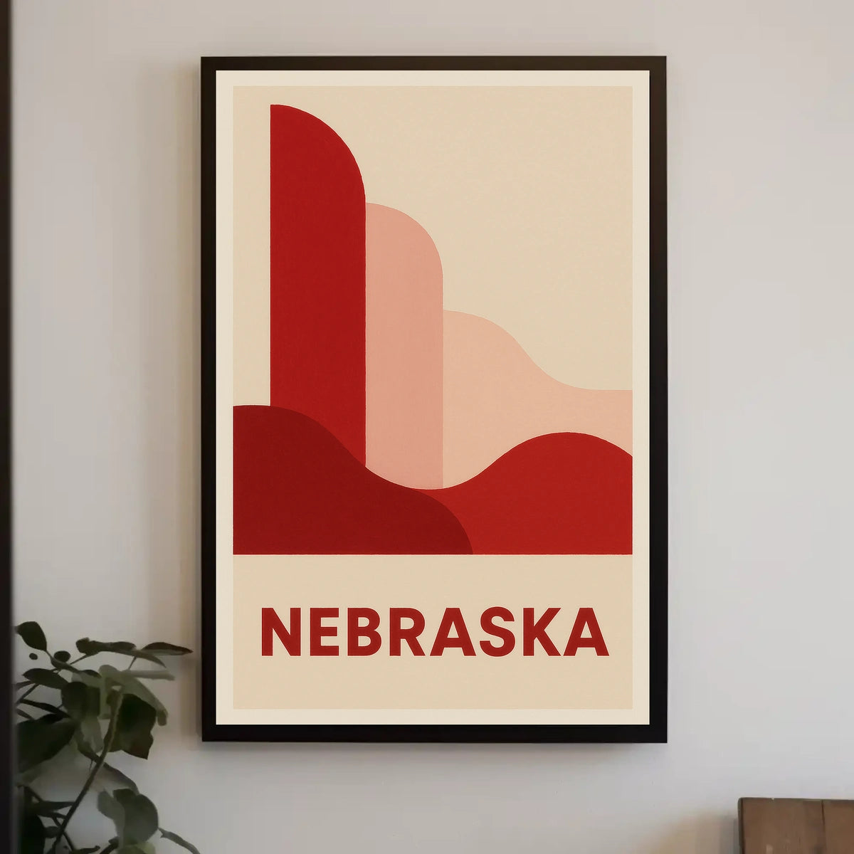 Nebraska Abstract Landscape Poster