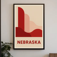 Nebraska Abstract Landscape Poster