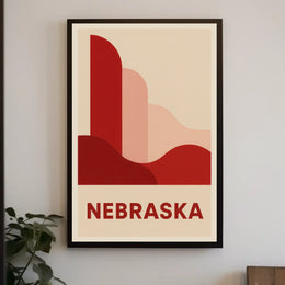 Nebraska Abstract Landscape Poster