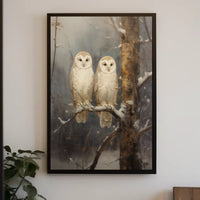 Winter Owls Poster