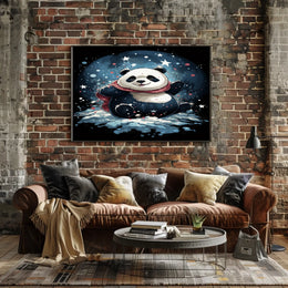 Starry Night Panda Poster