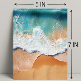 Ocean Waves And Sandy Shore Poster