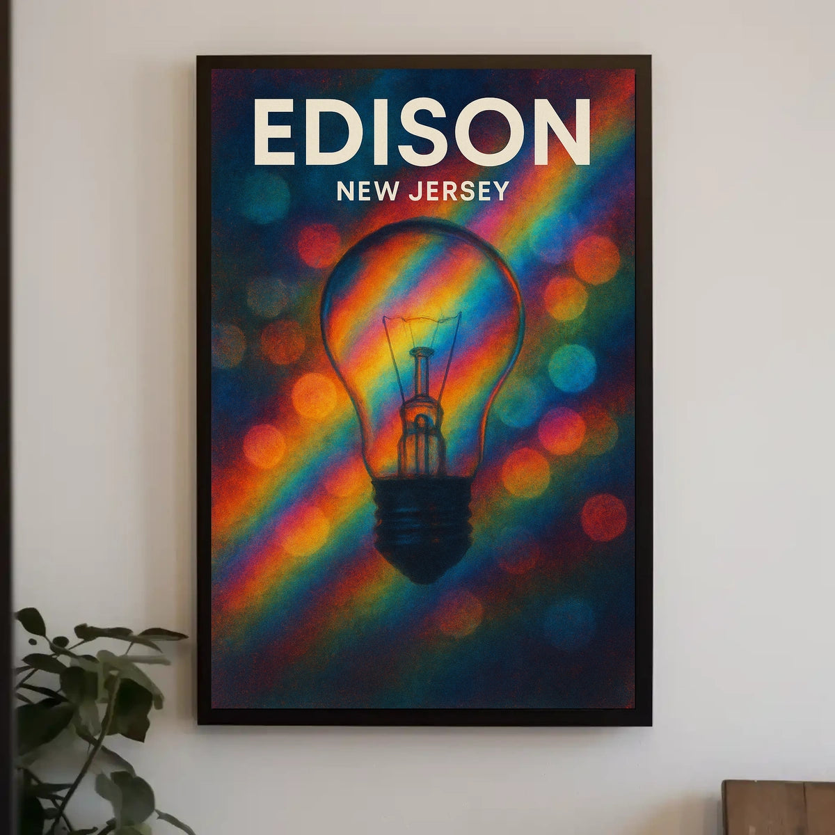 Edison New Jersey Scenic Minimalist Typography Poster
