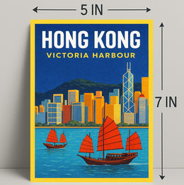 Hong Kong Victoria Harbour Poster PosterGoat