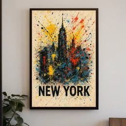 New York Skyline In Abstract Abstract Poster