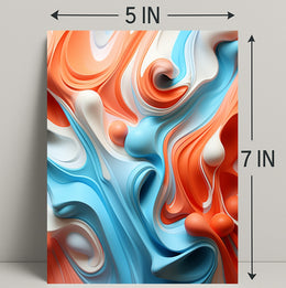 Abstract Waves Of Color Abstract Poster PosterGoat