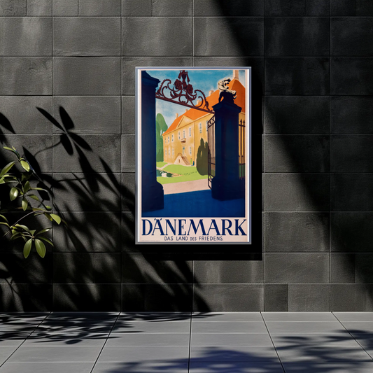 Denmark Land of Peace Vintage Poster