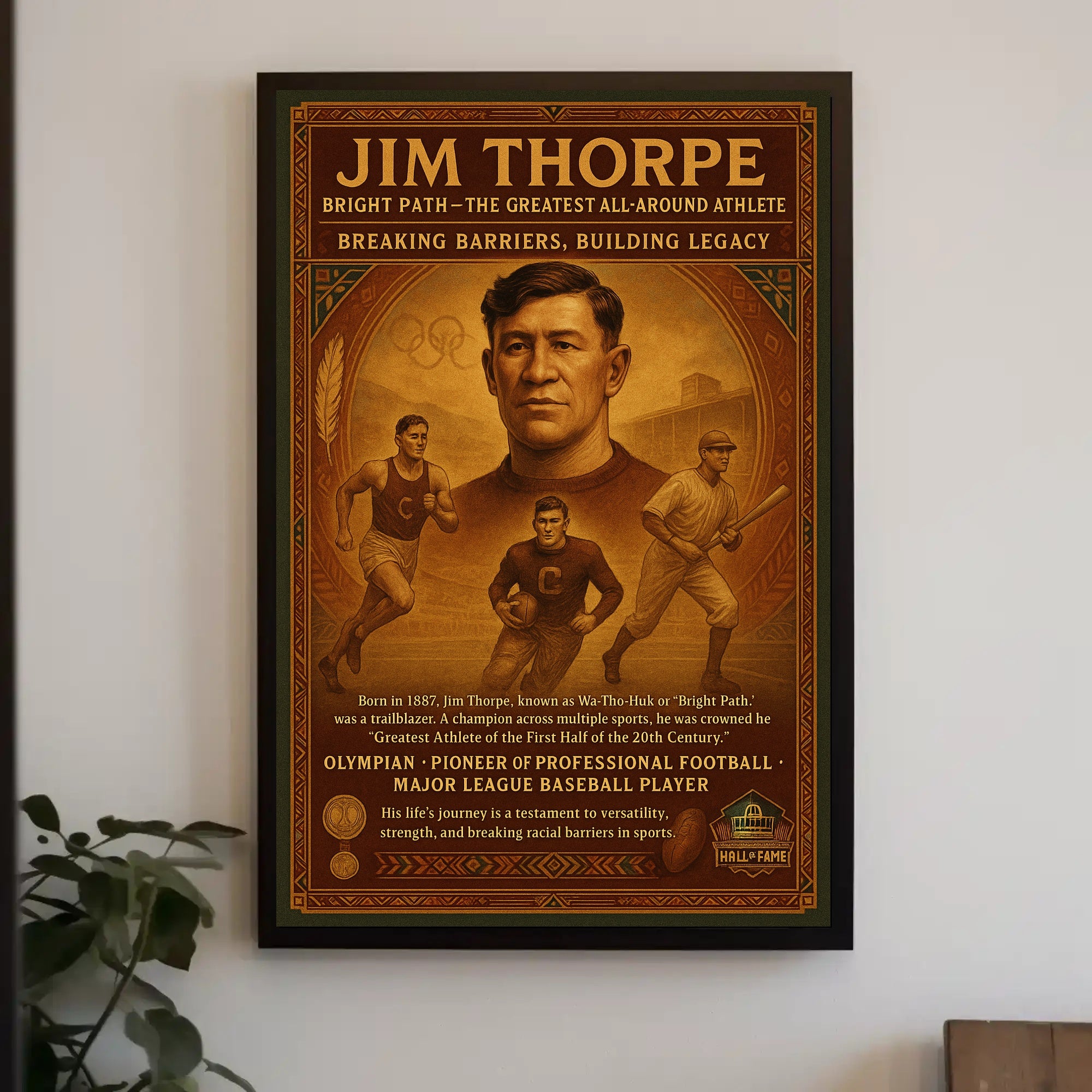 Jim Thorpe: Bright Path, The Greatest All-Around Athlete Poster