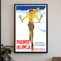 Puente Del Inca Winter Sports Poster
