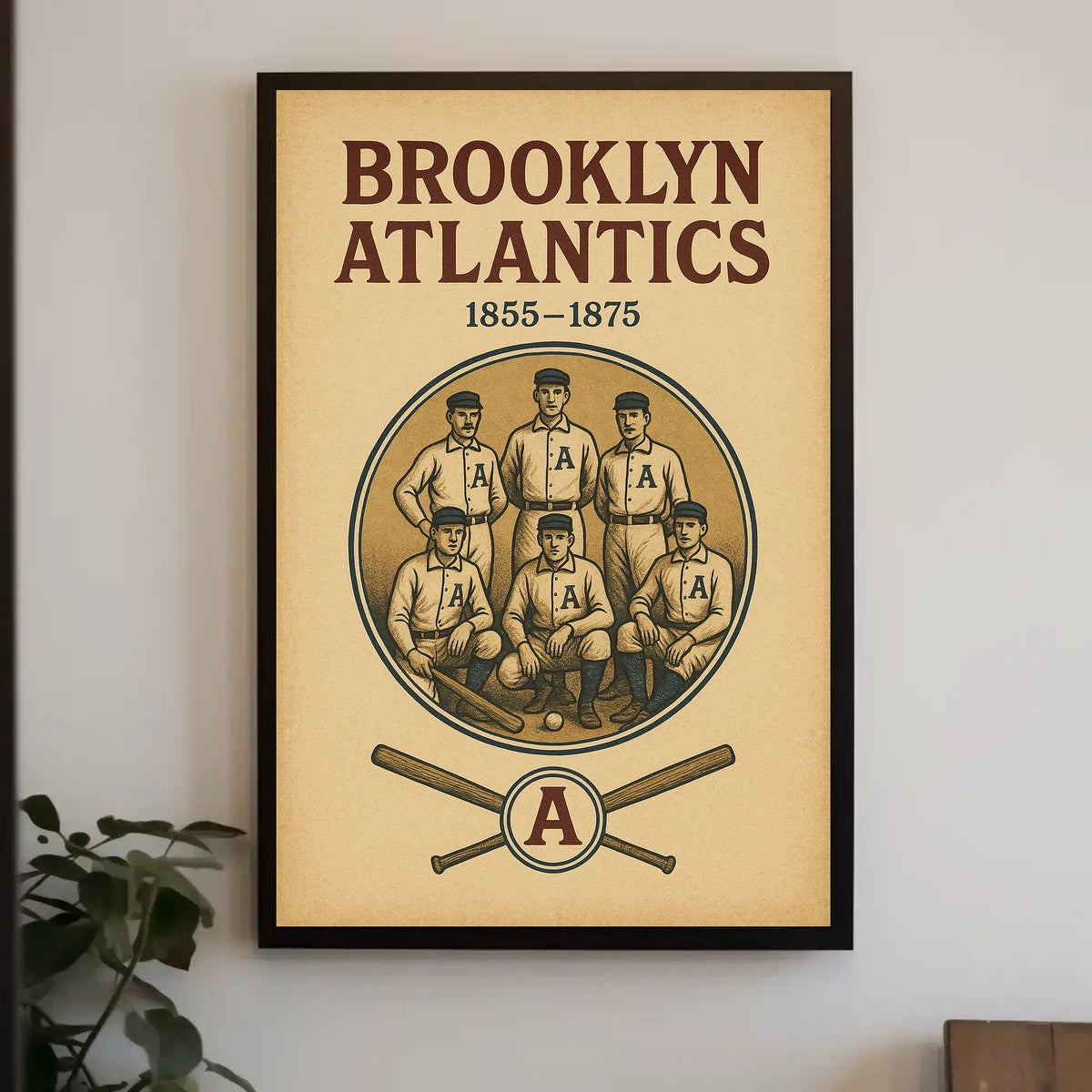 Brooklyn Atlantics Baseball Team Poster
