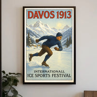 Davos 1913 International Ice Sports Festival Poster