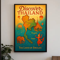 Discover Thailand The Land of Smiles Poster