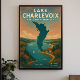 Lake Charlevoix Travel Poster