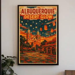 Albuquerque Desert Glow Poster