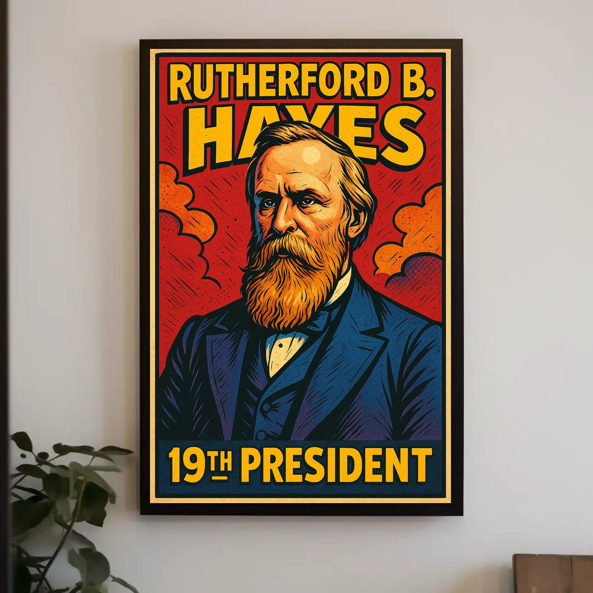 Rutherford B Hayes 19th President Poster Wall Art Decor