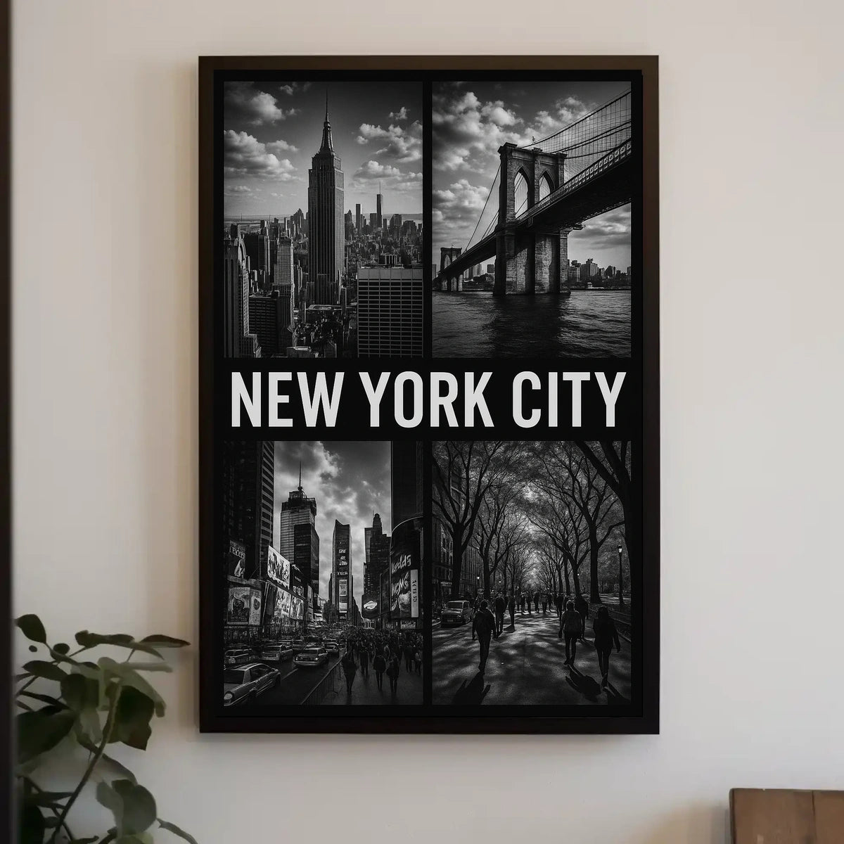 New York City Architecture Poster Vintage Wall Art