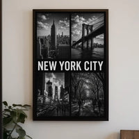 New York City Architecture Poster Vintage Wall Art