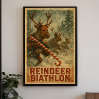 Reindeer Biathlon Poster