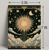 Celestial Sun and Symbols Space or Astronomy Poster