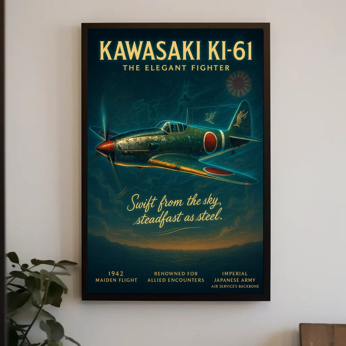 Kawasaki Ki-61 The Elegant Fighter Poster