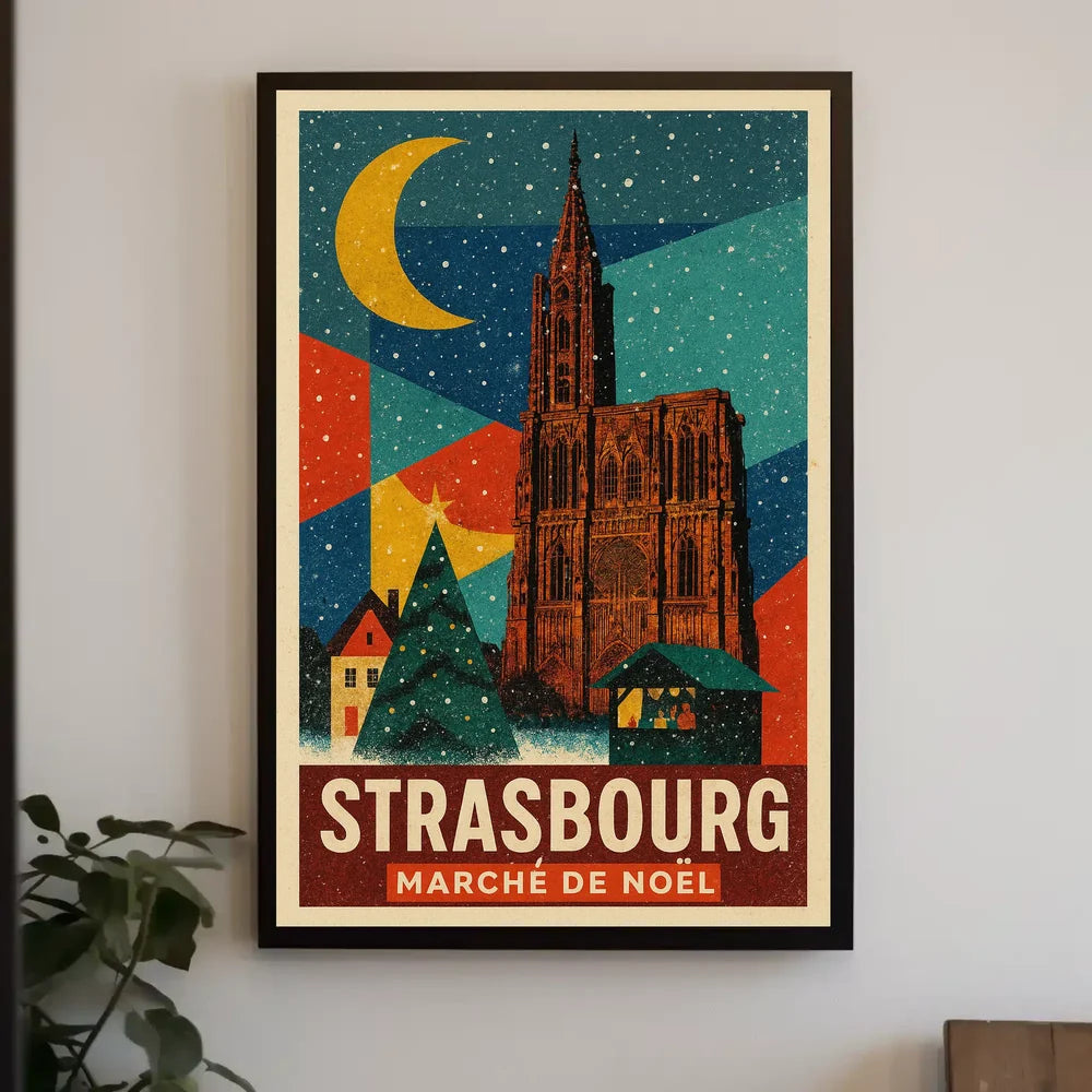 Strasbourg Marche de Noel Christmas Market Poster