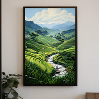 Serene Terraced Landscapes Poster