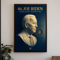 Joe Biden 3d bust 46th President Poster PosterGoat