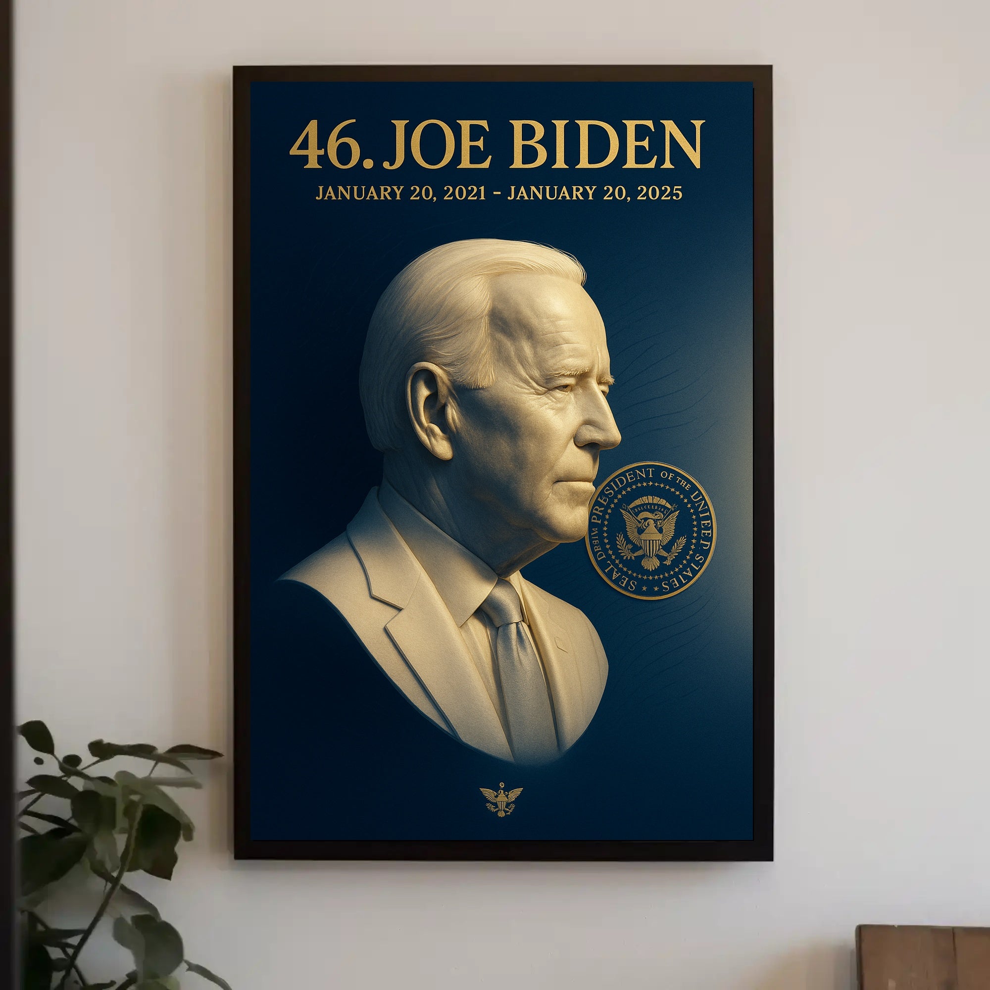 Joe Biden 3d bust 46th President Poster PosterGoat