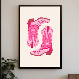 Cowboy Boots Art Print: Abstract or Artistic Poster PosterGoat