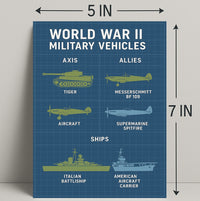 World War II Military Vehicles Poster PosterGoat