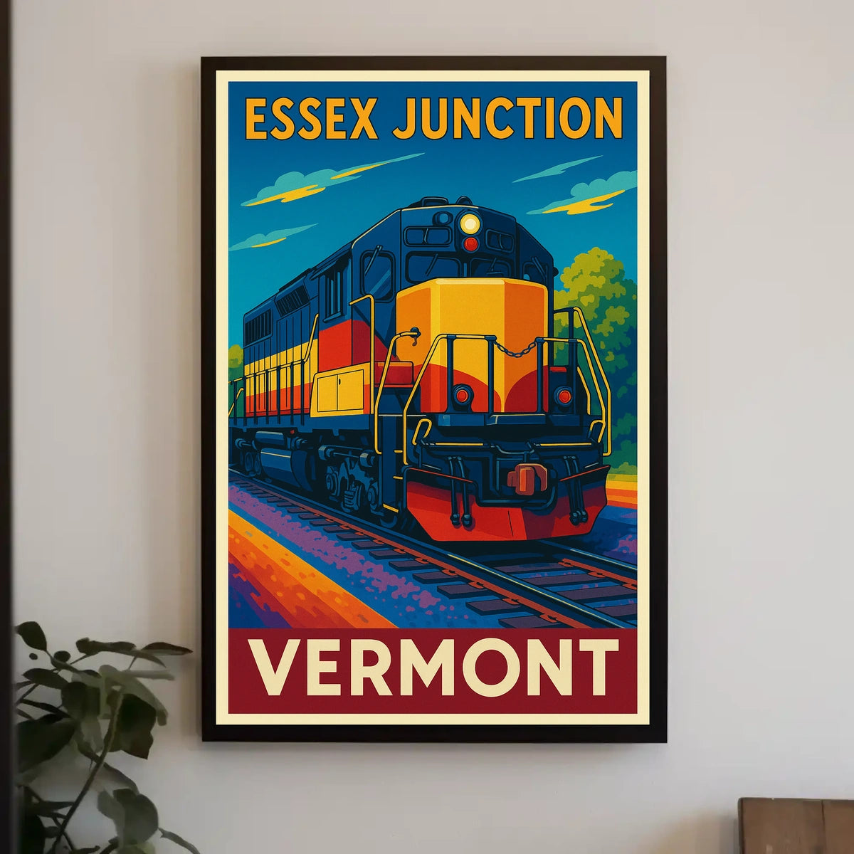 Essex Junction Train Vermont Poster