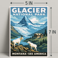 Glacier National Park See America Poster PosterGoat