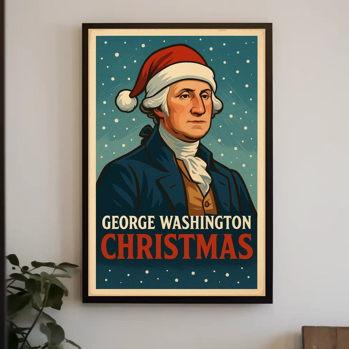 George Washington Christmas Poster