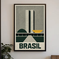 Brasil Modernist Architecture Wall Art Print PosterGoat