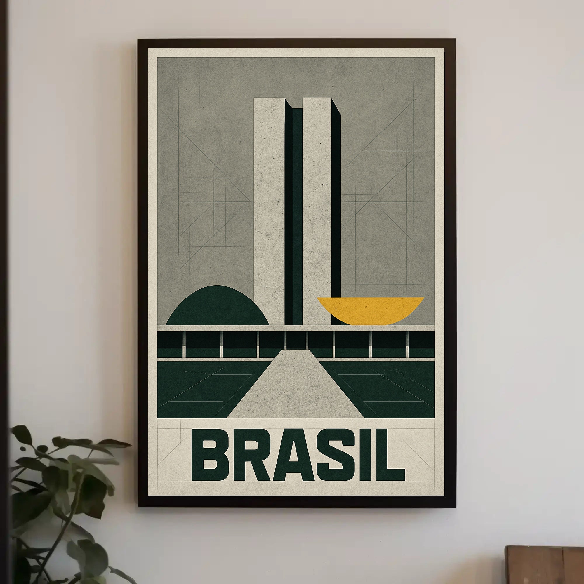 Brasil Modernist Architecture Wall Art Print PosterGoat