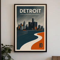 Detroit Innovation and Resilience Poster PosterGoat